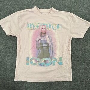 Paris Hilton T-Shirt Womens Size S Pink Infinite Icon Cotton Short Sleeve